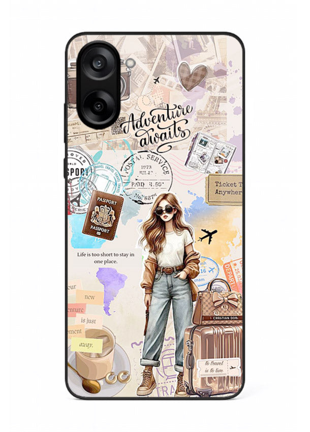 Fashion Travel Collage stylish artwork OnePlus Nord CE5 glass back cover