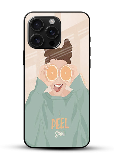 Feel Good Hoodie soft aesthetic artwork glossy vibrant premium glass back cover - Angle Front
