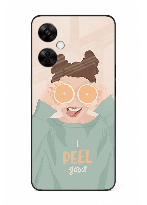 Feel Good Hoodie soft aesthetic artwork OnePlus Nord CE3 Lite glass back cover