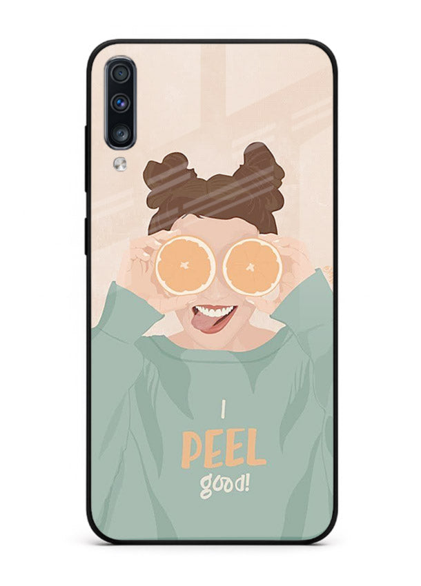 Feel Good Hoodie soft aesthetic artwork Samsung A50 glass back cover
