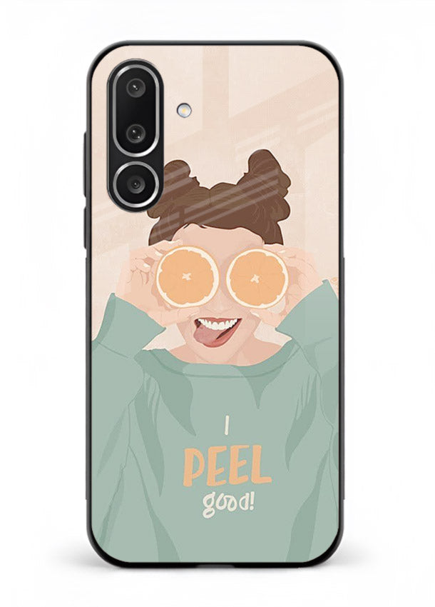 Feel Good Hoodie soft aesthetic artwork Samsung M36 5G glass back cover