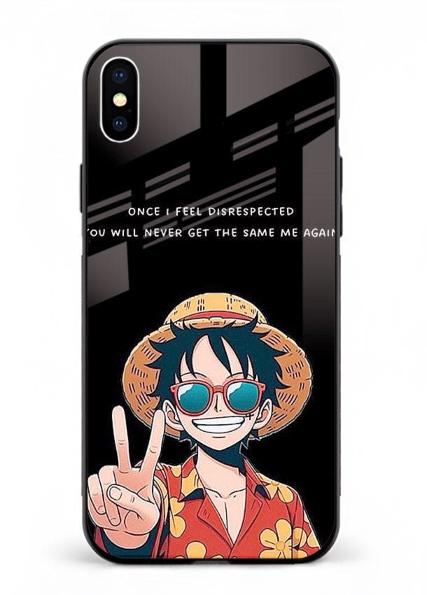 Playful character illustration printed on iphone xs max glass back cover with uplifting tones.