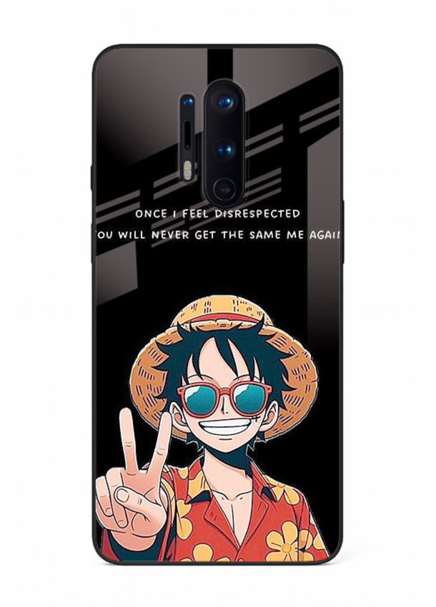 Playful character illustration printed on OnePlus 8 Pro glass back cover with uplifting tones.