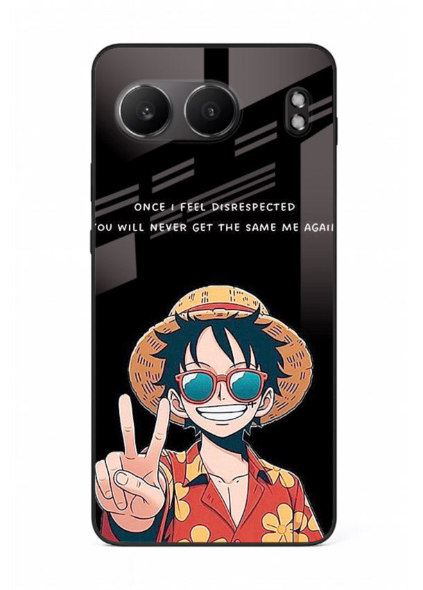 Playful character illustration printed on OnePlus Nord 4 glass back cover with uplifting tones.