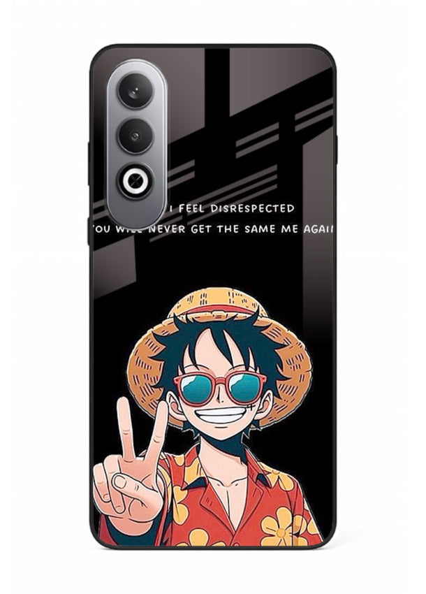 Playful character illustration printed on OnePlus Nord CE4 glass back cover with uplifting tones.