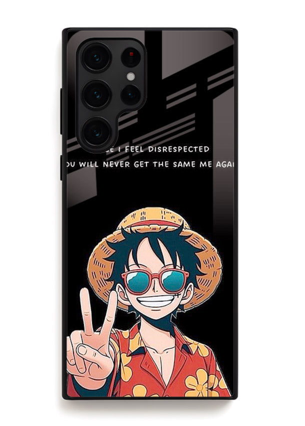 Playful character illustration printed on Samsung S25 Ultra glass back cover with uplifting tones.