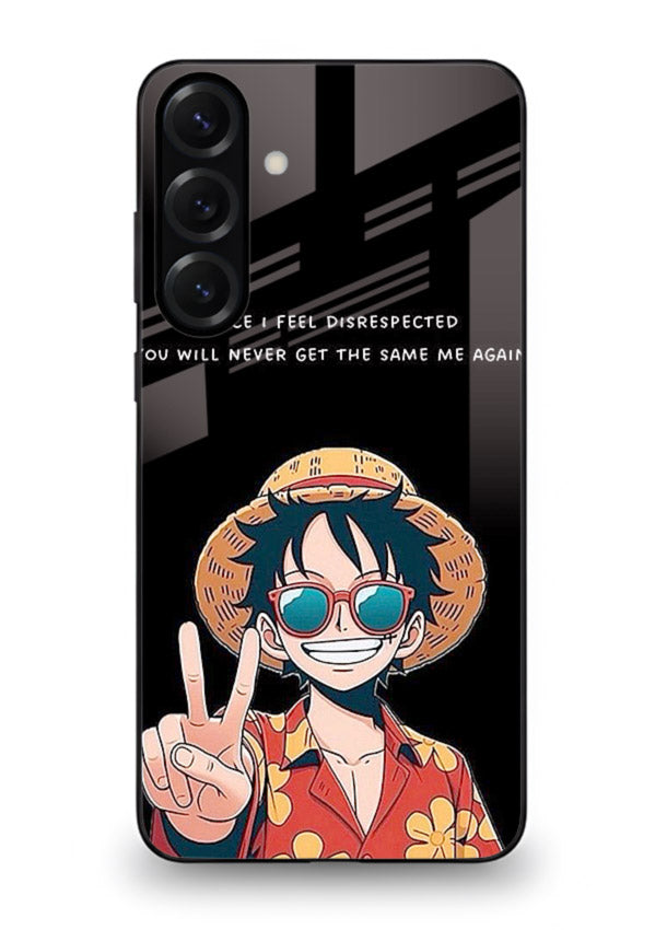 Playful character illustration printed on Samsung M54 5G glass back cover with uplifting tones.