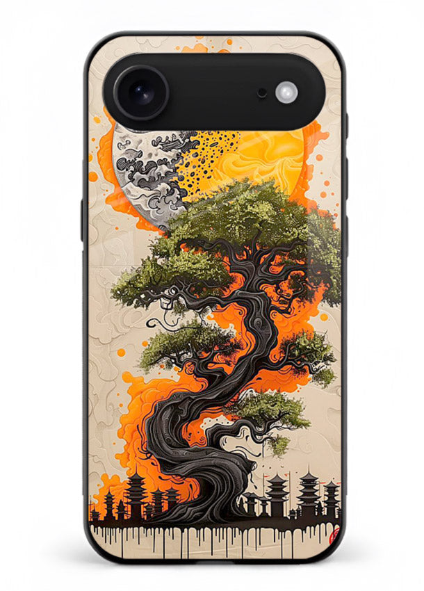 Fiery Dragon Tree glowing dragon tree artwork iphone 17 air glass back cover