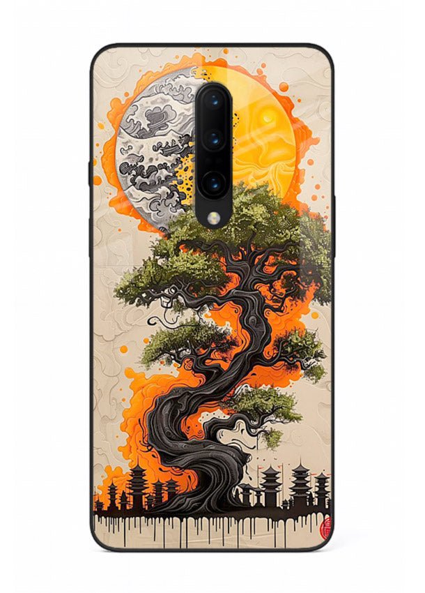 Fiery Dragon Tree glowing dragon tree artwork OnePlus 7 Pro glass back cover