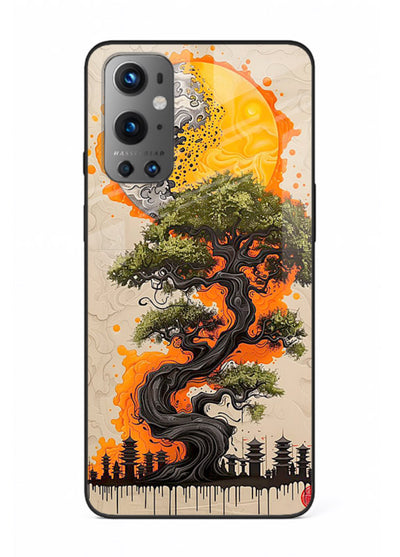 Fiery Dragon Tree glowing dragon tree artwork OnePlus 9 glass back cover