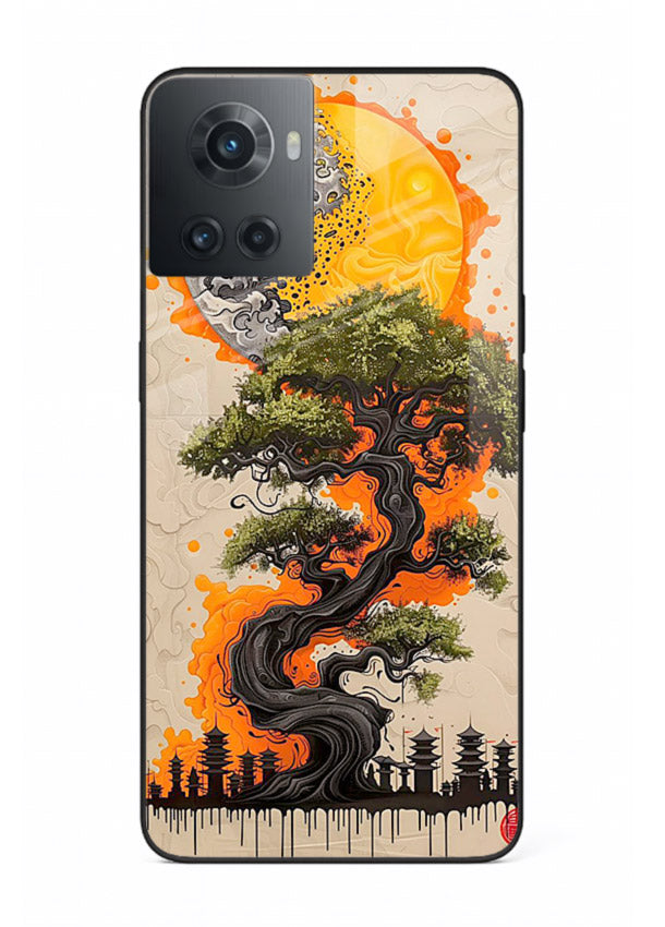 Fiery Dragon Tree glowing dragon tree artwork OnePlus 10R glass back cover