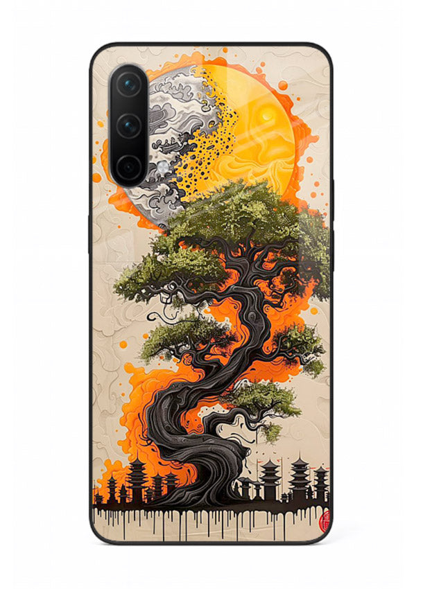Fiery Dragon Tree glowing dragon tree artwork OnePlus Nord CE 5G glass back cover