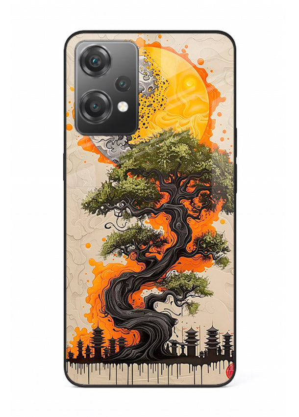 Fiery Dragon Tree glowing dragon tree artwork OnePlus Nord CE2 Lite 5G glass back cover