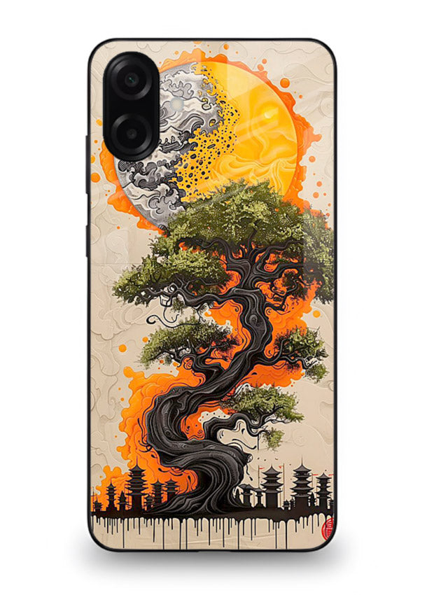 Fiery Dragon Tree glowing dragon tree artwork Samsung M13 5G glass back cover
