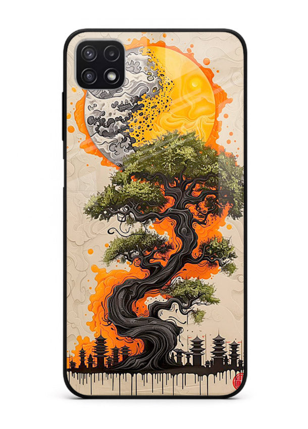 Fiery Dragon Tree glowing dragon tree artwork Samsung F42 5G glass back cover