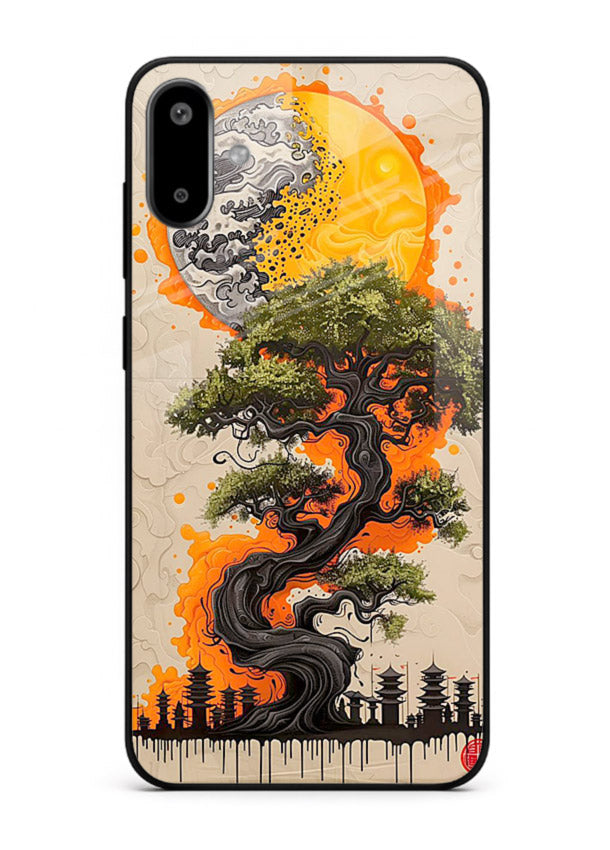 Fiery Dragon Tree glowing dragon tree artwork Samsung F06 5G glass back cover