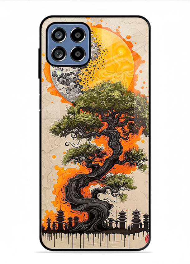 Fiery Dragon Tree glowing dragon tree artwork Samsung F22 4G glass back cover