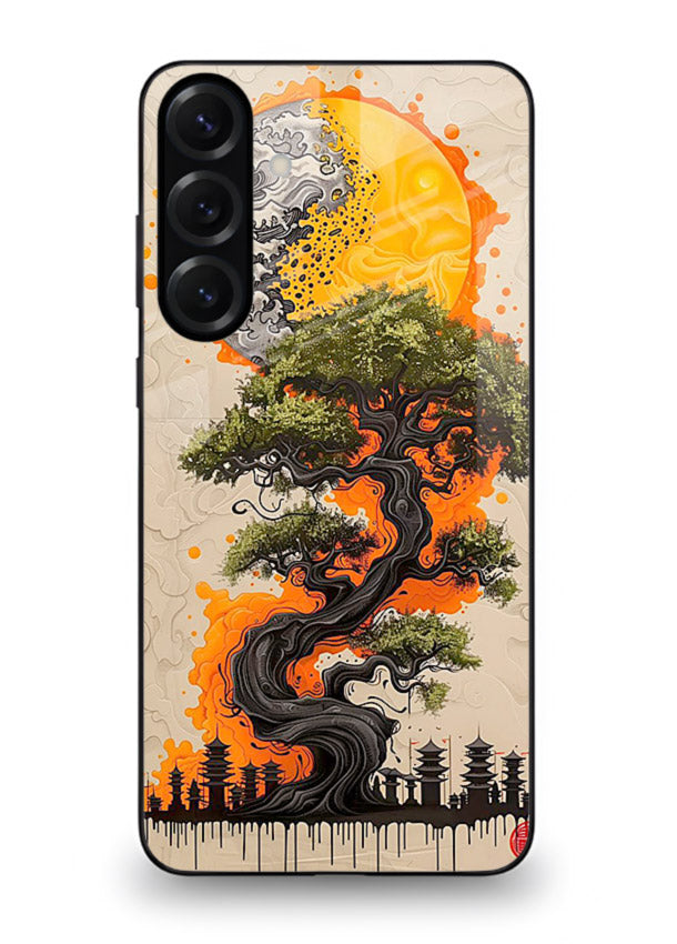 Fiery Dragon Tree glowing dragon tree artwork Samsung S23 FE glass back cover