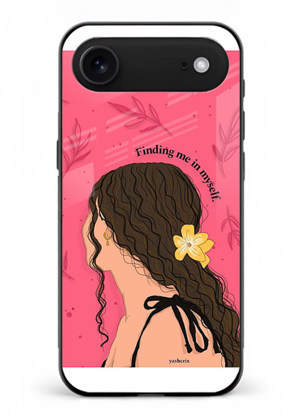 Floral Girl Portrait pastel illustration iphone 18 air glass back cover