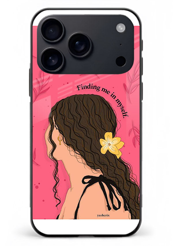Floral Girl Portrait pastel illustration iphone 17 pro max glass back cover