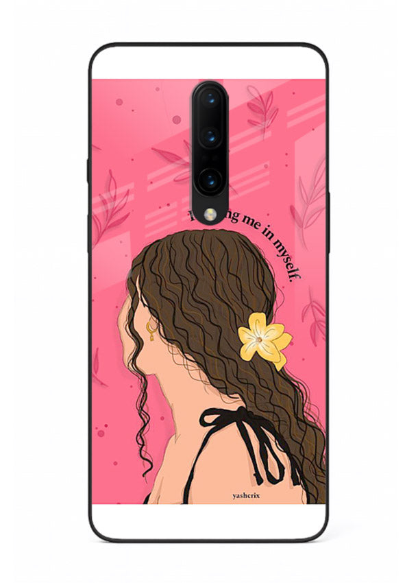 Floral Girl Portrait pastel illustration OnePlus 8 glass back cover