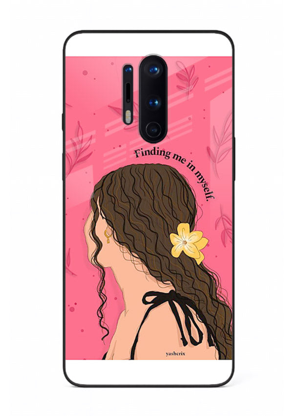 Floral Girl Portrait pastel illustration OnePlus 8 Pro glass back cover