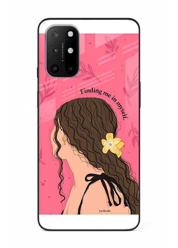 Floral Girl Portrait pastel illustration OnePlus 8T glass back cover
