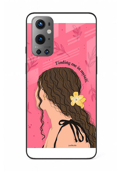 Floral Girl Portrait pastel illustration OnePlus 9 glass back cover