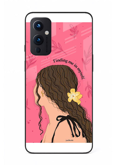 Floral Girl Portrait pastel illustration OnePlus 9 Pro glass back cover