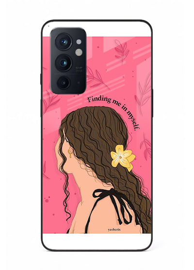 Floral Girl Portrait pastel illustration OnePlus 9RT glass back cover