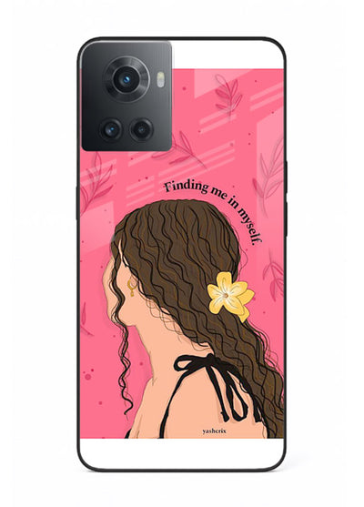 Floral Girl Portrait pastel illustration OnePlus 10R glass back cover