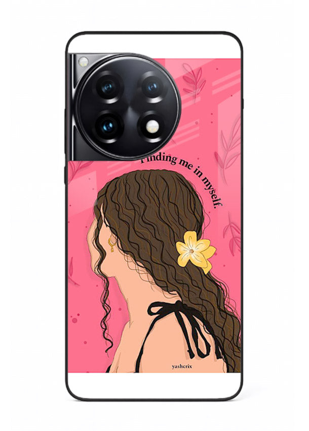 Floral Girl Portrait pastel illustration OnePlus 12R glass back cover