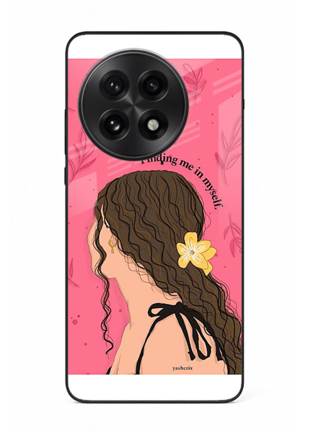Floral Girl Portrait pastel illustration OnePlus 13R glass back cover
