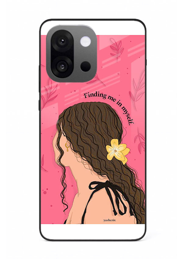 Floral Girl Portrait pastel illustration OnePlus 13s glass back cover