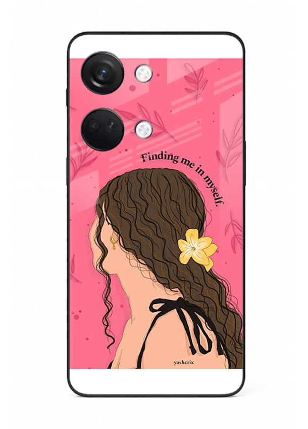 Floral Girl Portrait pastel illustration OnePlus Nord 3 glass back cover