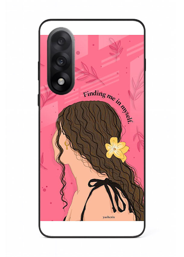 Floral Girl Portrait pastel illustration OnePlus Nord 5 glass back cover