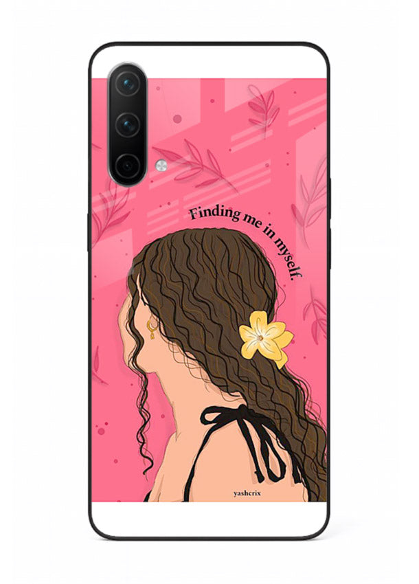 Floral Girl Portrait pastel illustration OnePlus Nord CE 5G glass back cover