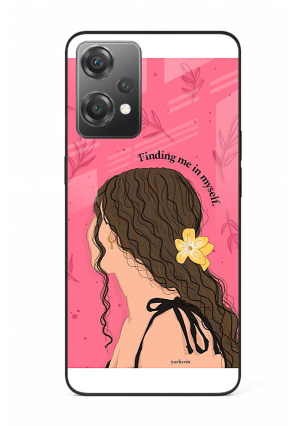 Floral Girl Portrait pastel illustration OnePlus Nord CE2 Lite 5G glass back cover