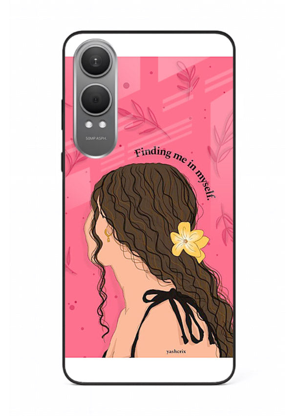 Floral Girl Portrait pastel illustration OnePlus Nord CE4 Lite glass back cover