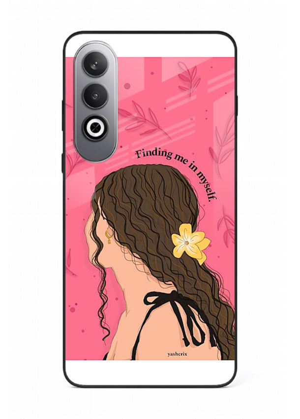 Floral Girl Portrait pastel illustration OnePlus Nord CE4 glass back cover