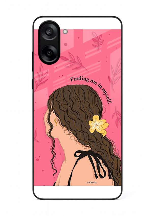 Floral Girl Portrait pastel illustration OnePlus Nord CE5 glass back cover