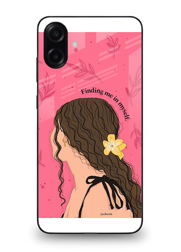 Floral Girl Portrait pastel illustration Samsung A07 4G glass back cover