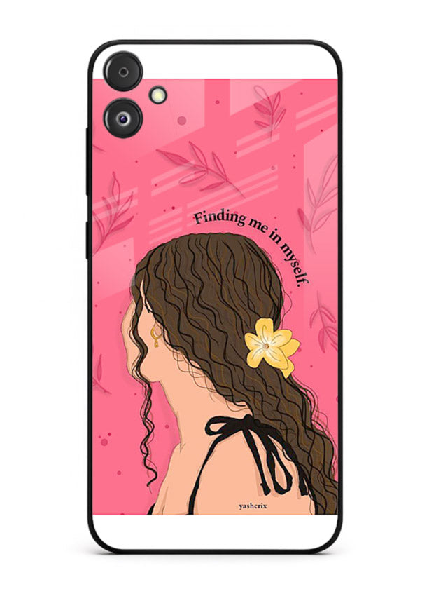 Floral Girl Portrait pastel illustration Samsung F14 5G glass back cover