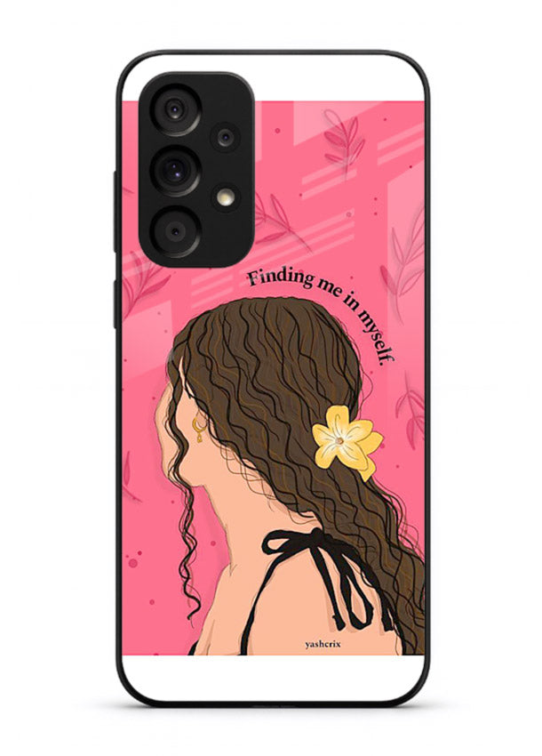 Floral Girl Portrait pastel illustration Samsung A33 5G glass back cover