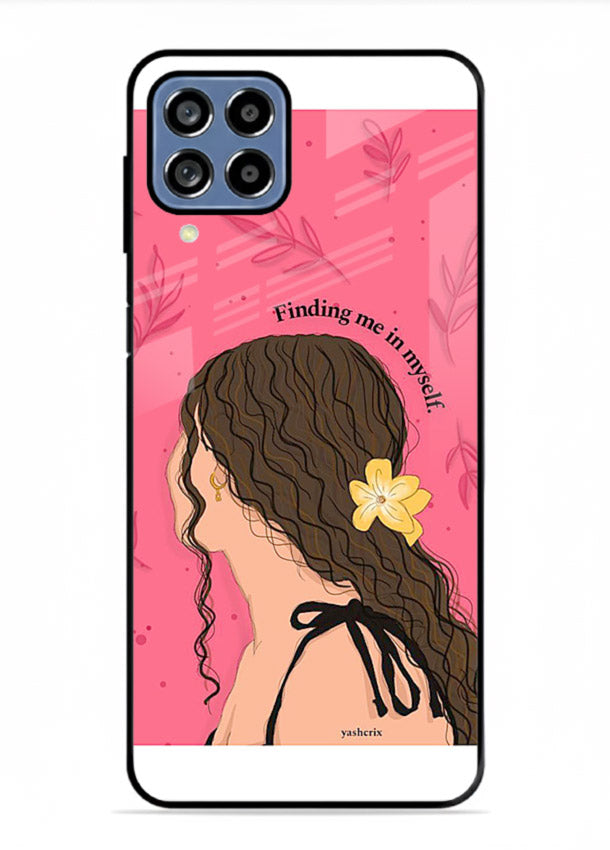 Floral Girl Portrait pastel illustration Samsung F12 5G glass back cover