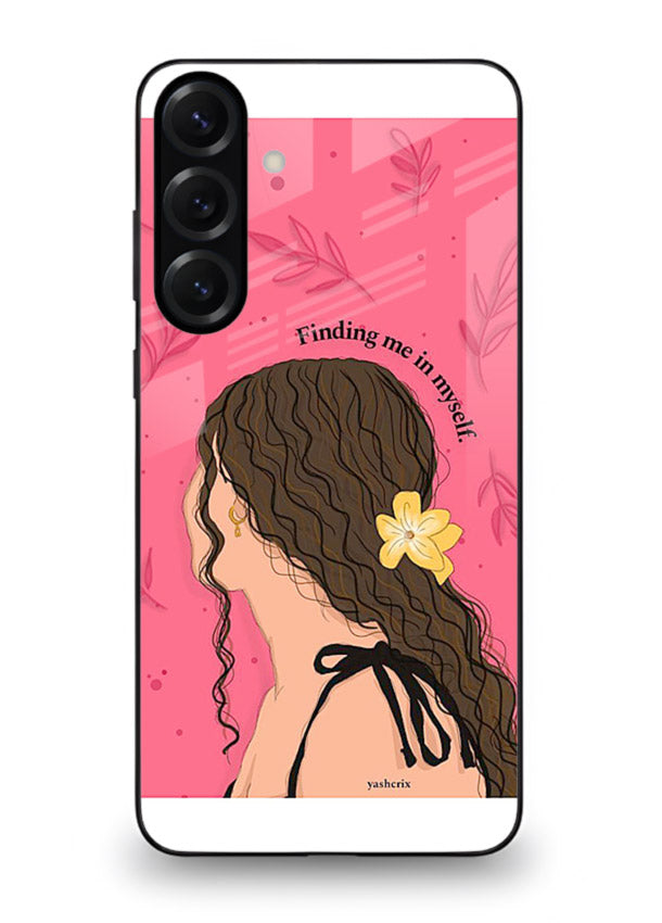 Floral Girl Portrait pastel illustration Samsung A54 5G glass back cover
