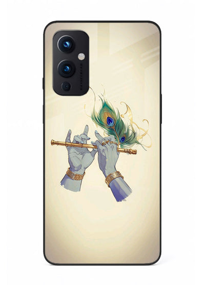 Krishna flute feather artwork OnePlus 9 Pro glass back cover