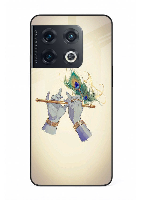 Krishna flute feather artwork OnePlus 10 Pro glass back cover