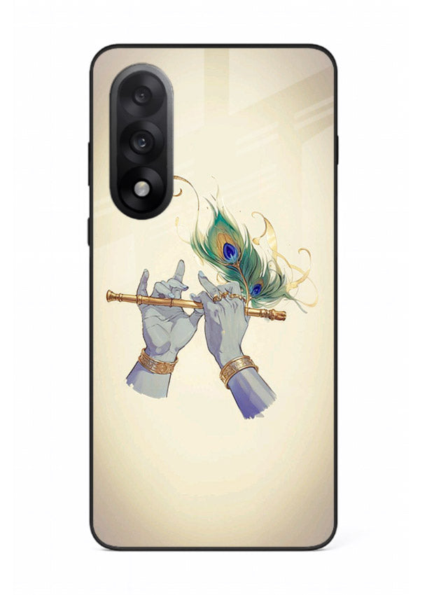 Krishna flute feather artwork OnePlus Nord 5 glass back cover