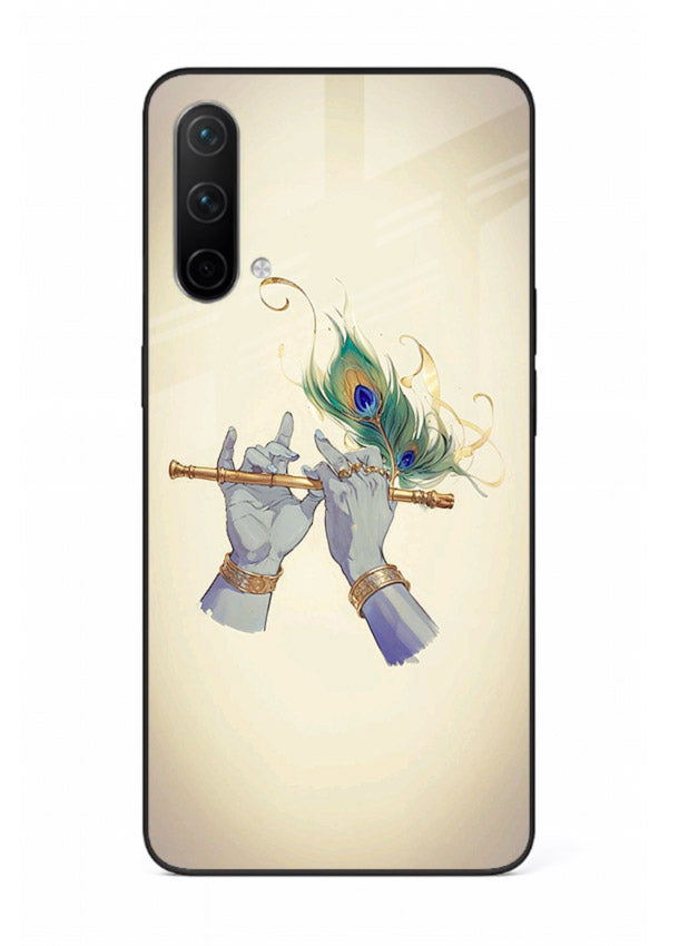 Krishna flute feather artwork OnePlus Nord CE 5G glass back cover